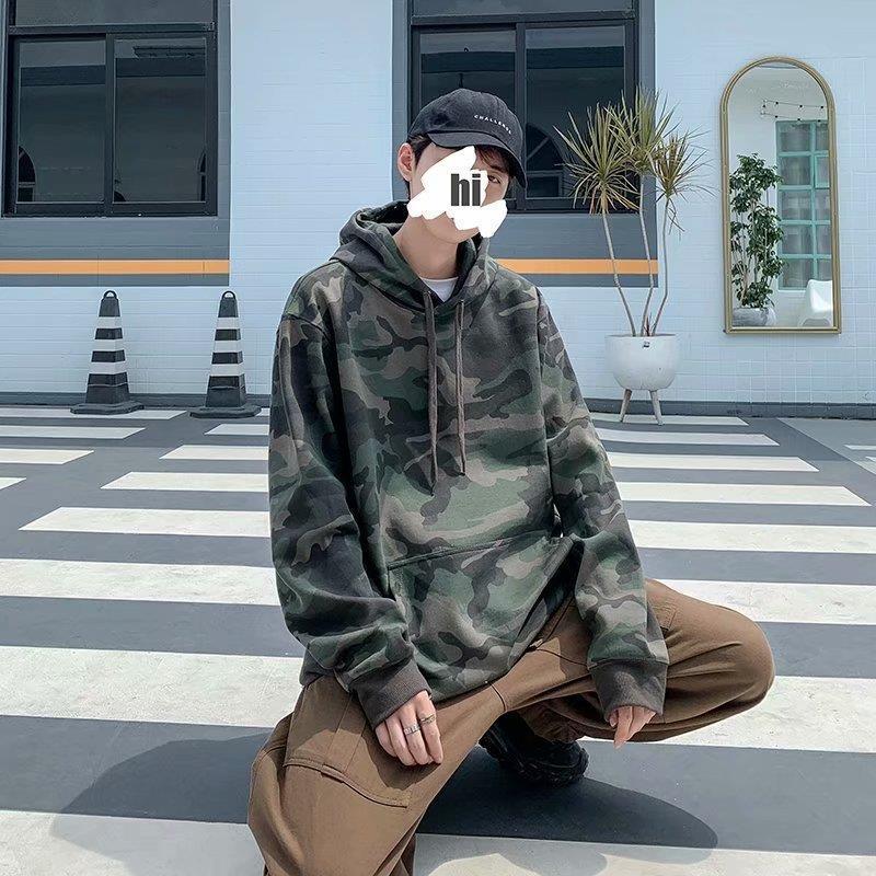 Manfinity Homme Мужская толстовка с капюшоном из 1 предмета с камуфляжным принтом и карманом-кенгуру