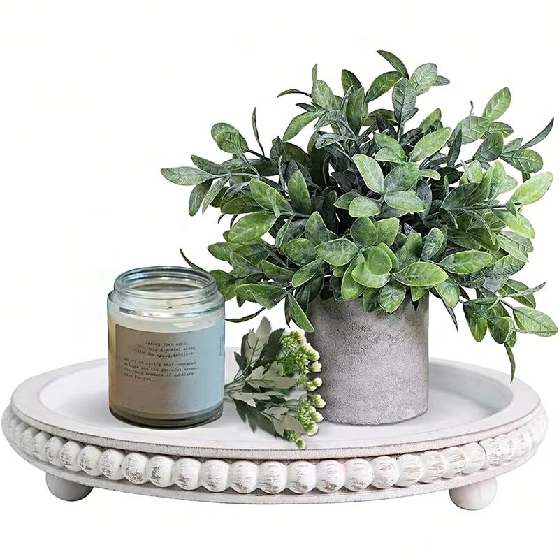 Handmade Storage Tray Aromatherapy Plate Display French Retro Style Natural Materials Hotel Restaurant Sundries Accessories