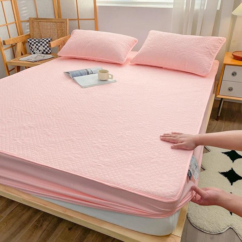 Водонепроницаемая стеганая простыня из необработанного хлопка 160x200, цельный защитный чехол для матраса, класс А для матери и ребенка