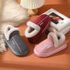 Fashion 2024 Winter Suede Indoor House Slippers Women Faux Fur Closed Toe Couple Furry Slippers New Lightweight Soft Bottom Cotton Shoes