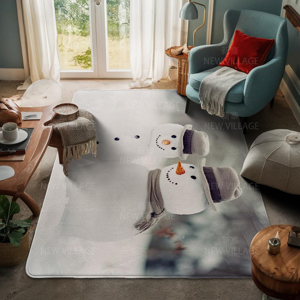 Ковер у входа в дом Домашний коврик у двери Гостиная Ванная Комната Ноги ванная комната Нескользящие коврики с водопоглощением для ванной Счастливого Рождества зима