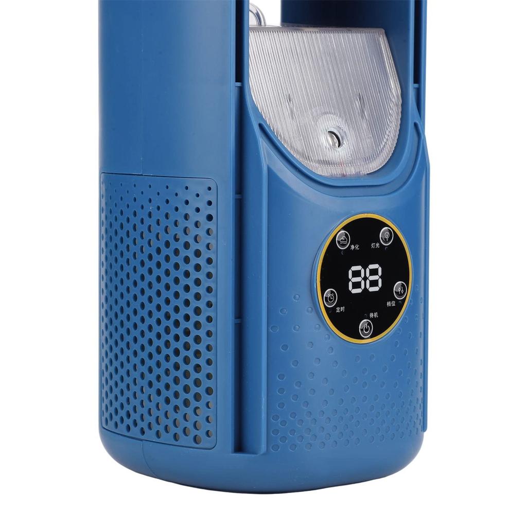 Bladeless Desk Fan, 2 In 1 Water Misting Fan Small Bladeless Fan With 6 Speed And Timer, USB Rechargeable Quiet Table Fan With And Color LED Light