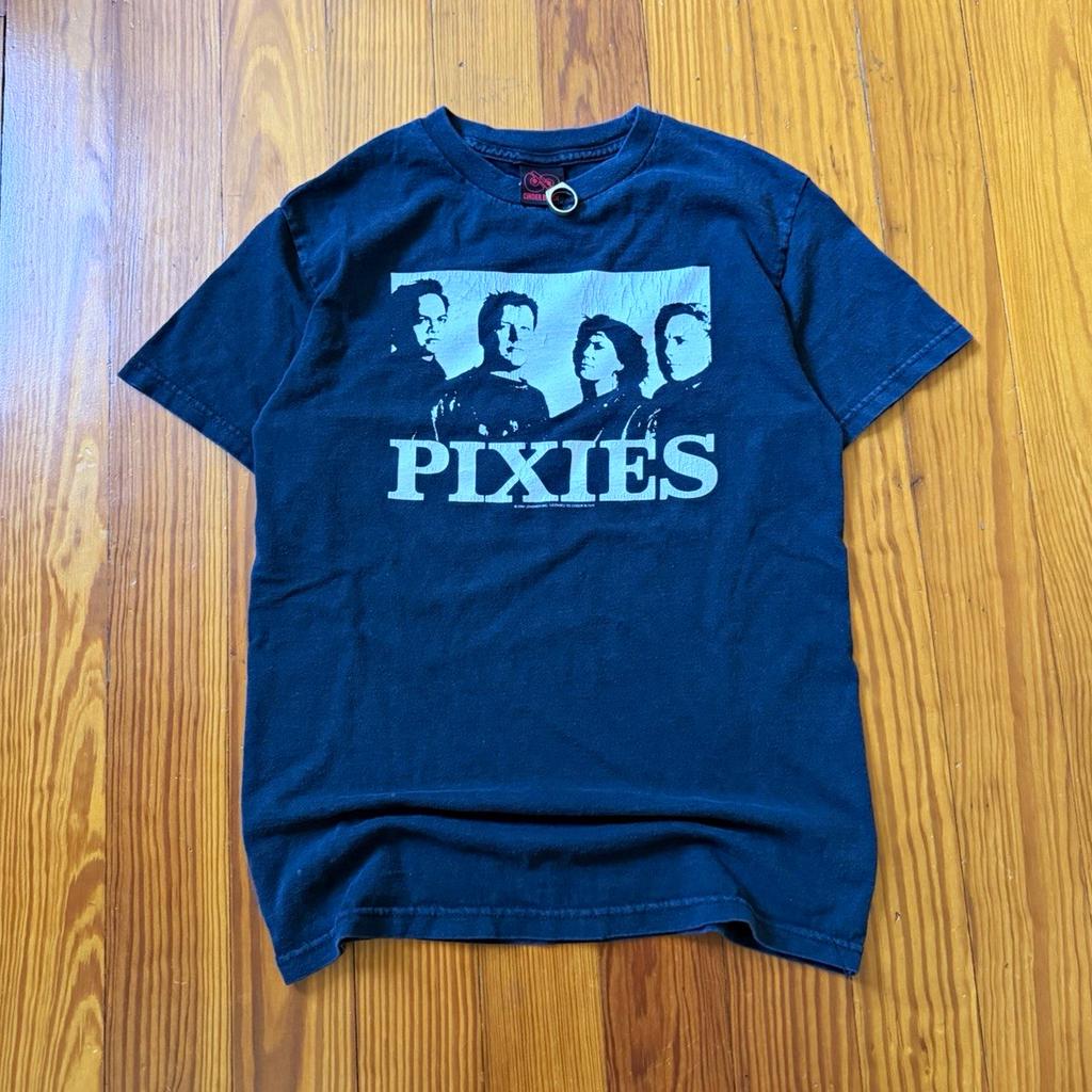 2005 Cinder Block Pixies Графический Логотип Группа Футболка Черный Размер S Короткий Рукав