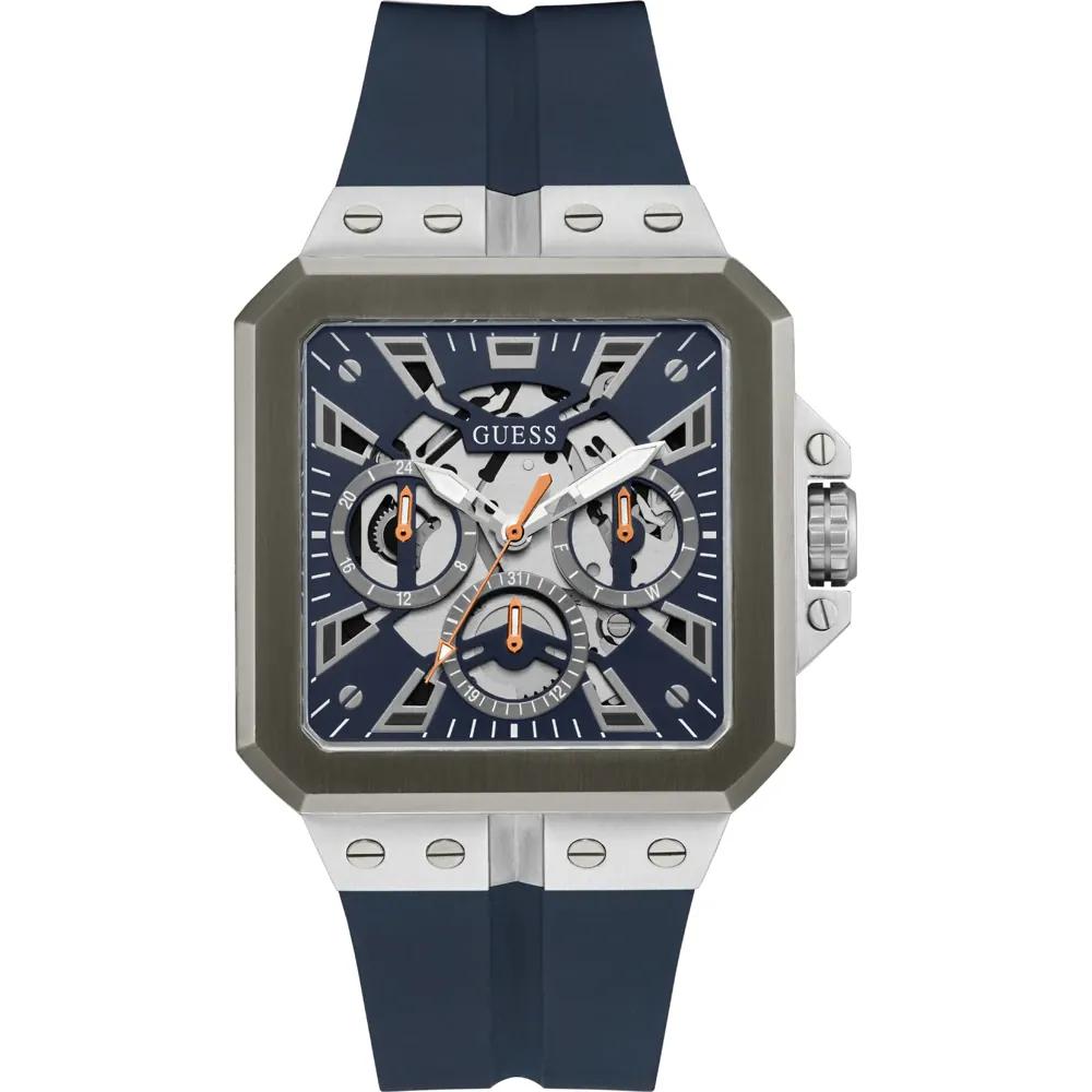 Guess Мужские кварцевые часы Sport Blue из нержавеющей стали с силиконовым ремешком GW0637G1