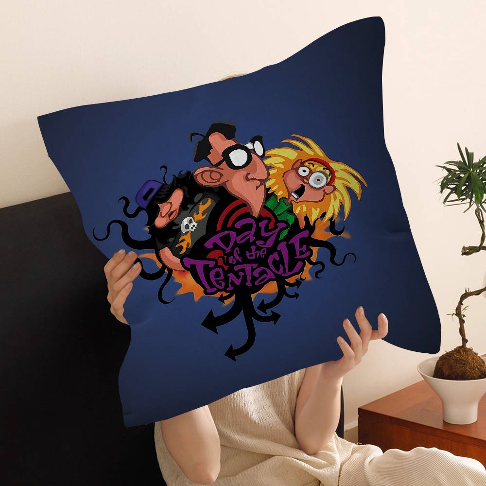 Anime Day Of The Tentacle Cushion Cover Polyester Sofa Cushions Decorative Throw Pillows Home Decoration Pillowcover