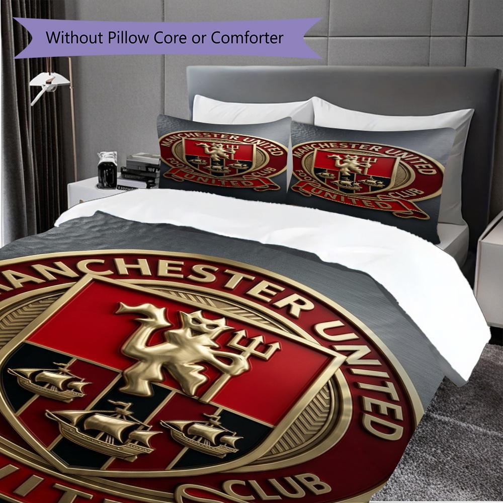 Glory Devils Rise Three-piece set (1 * duvet cover + 2 * pillowcase, without core) 2D Flat Duvet cover and pillowcase Bedding set Soft and comfortable