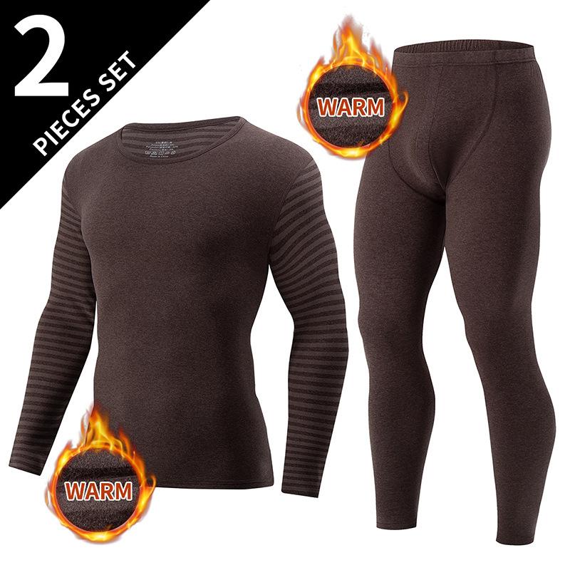 Модный мужской термокостюм большого размера на весну и осень, зимняя одежда и брюки, осенний комплект мужского домашнего термобелья