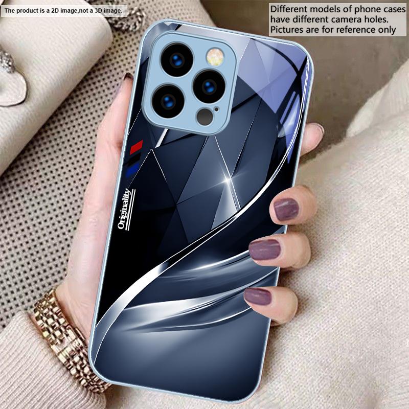 Абстрактный Треугольник Для iPhone 17 Air 16 E 15 14 13 Plus 12 mini 17 Pro Max 11Pro XR Xs X 7 8 11 Закаленное Стекло Чехол для Телефона