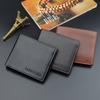 Men Short Wallet Faux Leather Card Holder Business Design Vintage Fashion Wallets Coin Purse