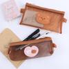 Stationery School Supplies Pen Bag Bear Pencil Bags Mesh Pencil Case Storage Bags Kawaii Pencil Bag