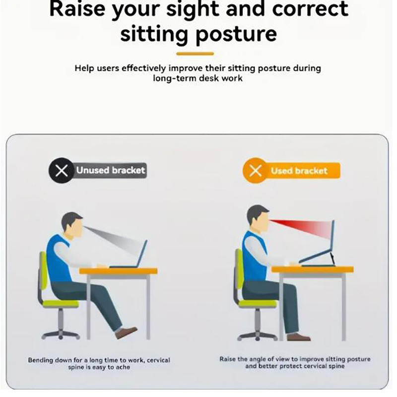 2 шт. Регулируемая подставка для ноутбука Портативная Складная и Легкая Эргономичная Подставка-Райзер для Ноутбука Компьютера MacBook Клавиатуры Для Улучшения Позы За Столом