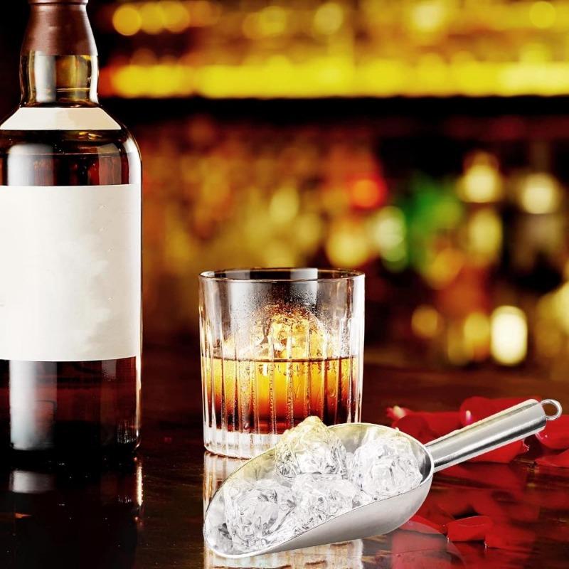 Мини-совок для льда, ложки из нержавеющей стали на унцию для кубиков льда/конфет/муки/сахара, металлические универсальные совки для канистр, выпечки, кухонной кладовой