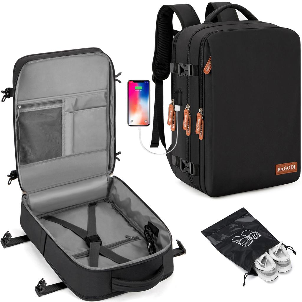 Дорожный рюкзак большой вместимости для мужчин и женщин с USB-портом для зарядки и разделительными сумками для влажной и сухой уборки, деловая сумка для выходных