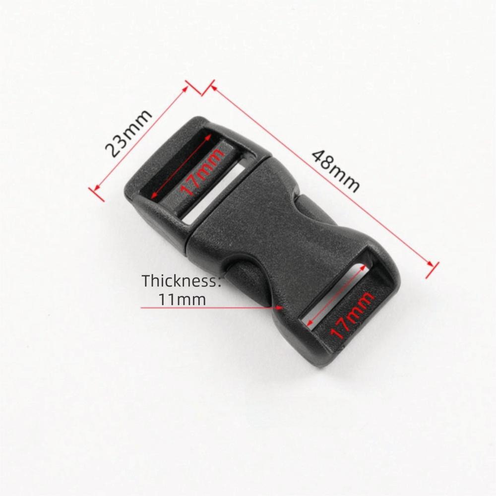40 Pcs 17mm Side Release Buckles Plastic Flat Buckles Durable Mini Buckles  Pet Belt