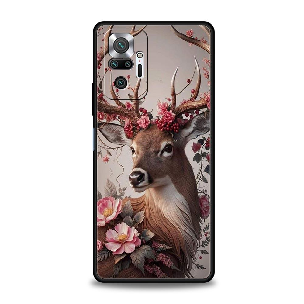 Deer Lichee Pattern Phone Case Cover for Redmi 14C 10C Note 15 14 13 12 10 11 K40 Pro Plus 5G Soft TPU Shockproof Shell Fundas