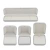 Jewelry Gift Box Cushioning Soft Lining Exquisite Lightweight Portable Small Jewelry Case Light Gray