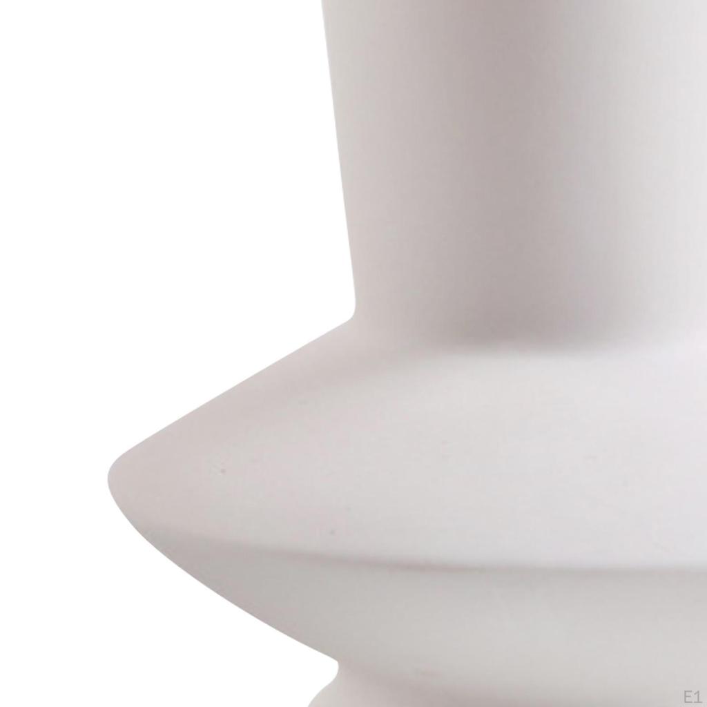 Elegant Vase Modern Flower Geometric White Ceramic European Minimalist for