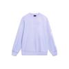 Li-Ning Sports Fashion Series Solid Color Logo Embroidery Loose Round Neck Sweatshirt Unisex Tops Purple AWDT605-6