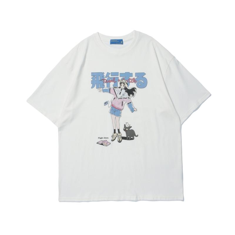 Уличная одежда Футболки Y2k Одежда Футболка в японском стиле Женский топ с коротким рукавом Женские наряды Одежда Харадзюку Кавайные милые футболки