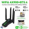 WIFI6 AX900 USB WiFi Bluetooth 5.4 Wireless Adapter Dual Band 2.4G+5GHz 4 Antennas 900Mbps Network Card Receiver For WIN 10/11