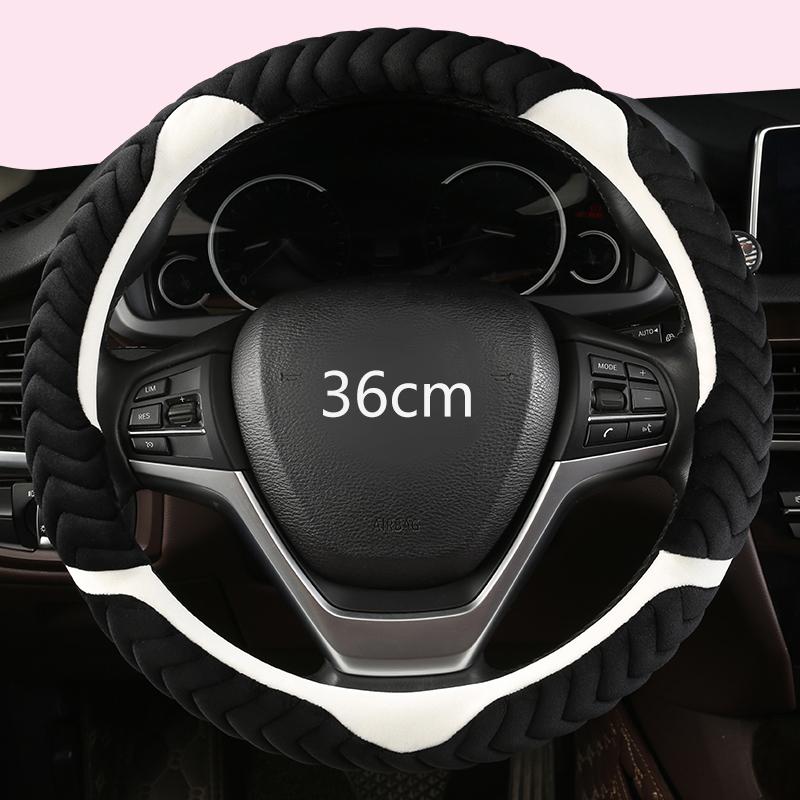D/O Shape 36cm Car Steering Wheel Cover Plush for Honda Civic Ciimo Jade SUZUKI Alto LINGYANG NISSAN Juke Toyota Aqua Prius