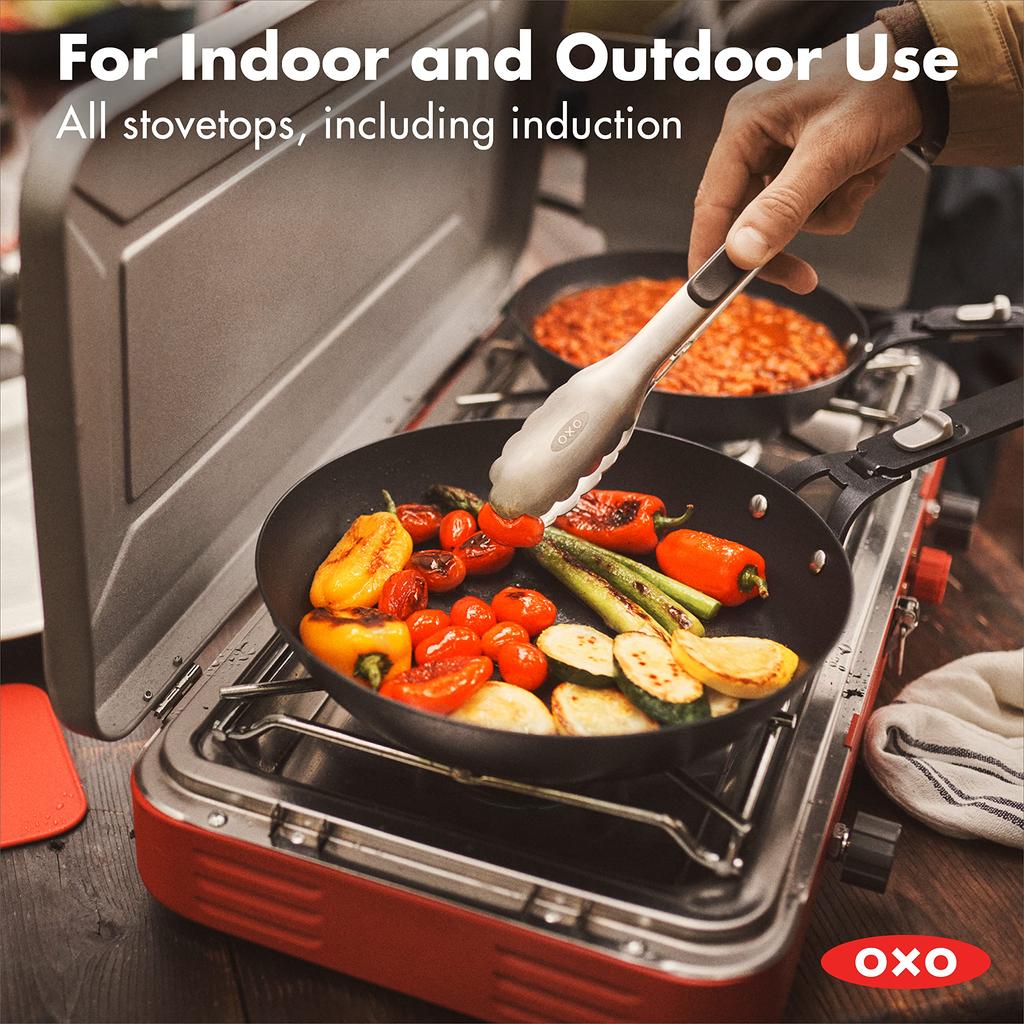 OXOOUTDOOR OXO Outdoor Углеродистая сталь 8 дюймов Сковорода IH Тип Безопасная для духовки Черная