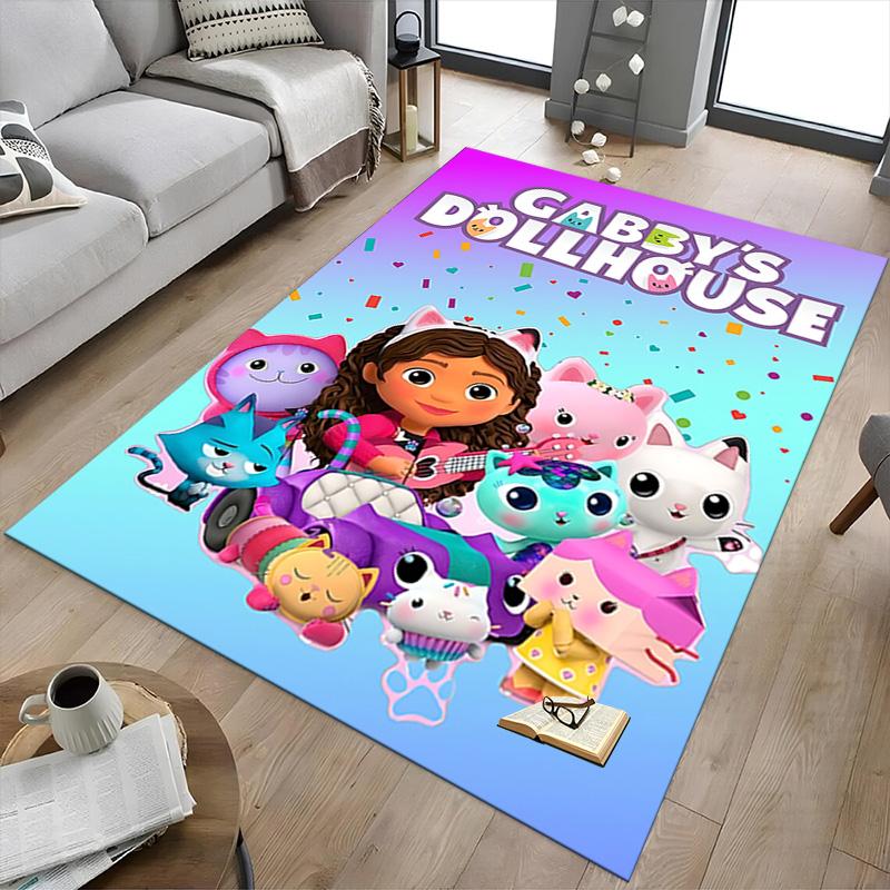 Dollhouse Adventure Friends Carpet For Playroom Bedroom Living Room Sofa Home Decorkids Game Area Rug Nonslip Floor Mat