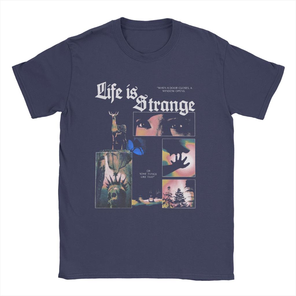 Футболки Life Is Strange для унисекс ЖЕНСКИЕ Хлопковые Винтажные Футболки с Круглым Вырезом Футболка Топы с Коротким Рукавом 4XL 5XL