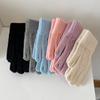 Thickened Knitted Autumn Winter Gloves Touchscreen Compatible Riding Warmth Insulation Pure Color Cute Gloves Unisex