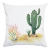 Fashion Home Decoration Hand Drawn Cartoon Cactus Print Super Soft Pillow Cover Office Seat Cushion Cover