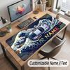 Abstract Geometric Theme Customized Mouse Pad Personalized Print Name Text Desk Mat For Home Office Table Decor