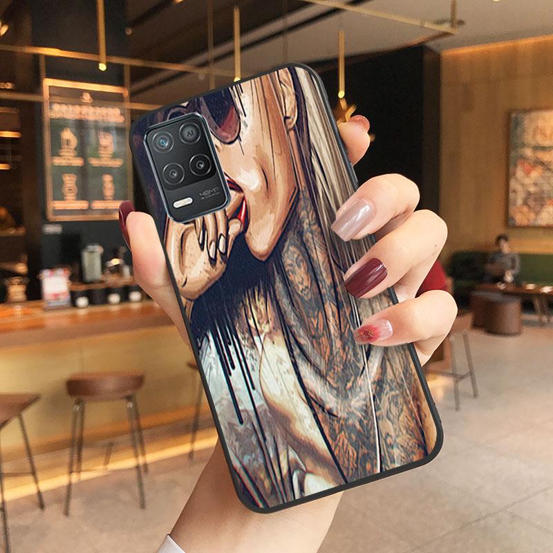 Сексуальный чехол для телефона с татуировкой и рукавом для девочек OPPO Realme GT 2 Pro X2 Pro XT C25S 8 7 6 Pro 6i GT Master C3 C21 C21Y C11 X3 SuperZoom