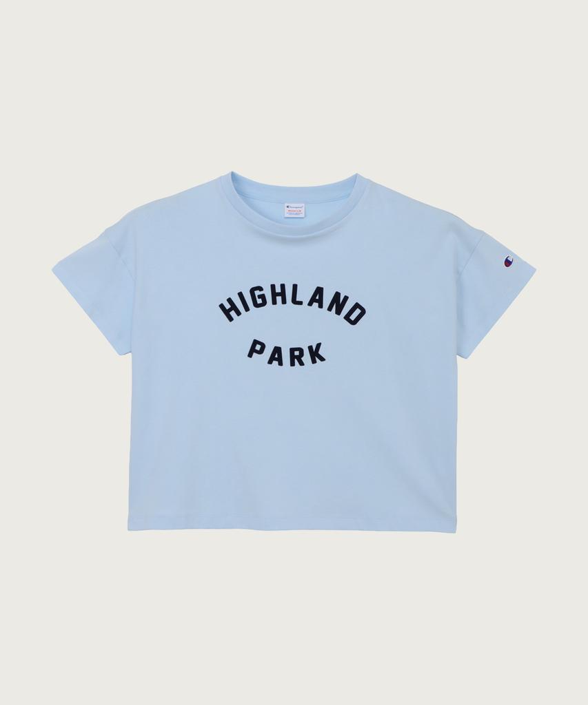 CHAMPION Women'S New York Lettering Short Sleeve T-Shirt Light Blue