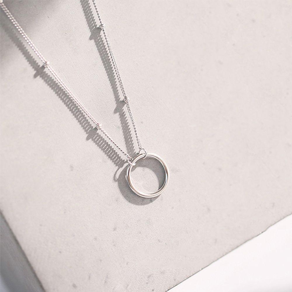 Круглое ожерелье из стерлингового серебра 925 пробы с подвеской в виде ключицы, элегантное женское ювелирное изделие