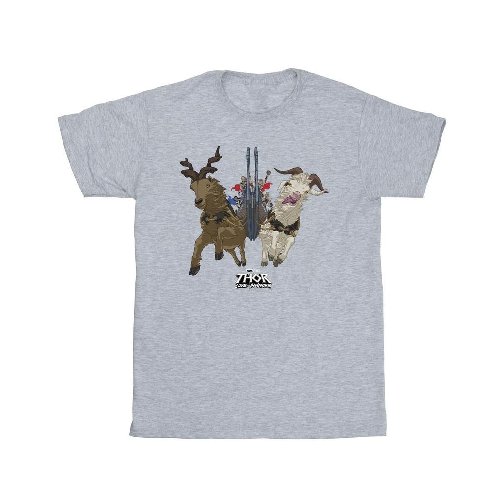 Marvel Mens Thor Love And Thunder Viking Ship T-Shirt
