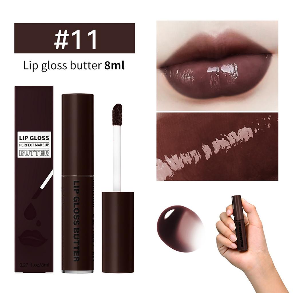 Блеск для губ Butter Gloss Lip Glaze Увлажняющий зеркальный блеск для губ Long-Sticking Color Lip Glaze Lip Liquid 8 мл