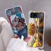Роскошный чехол для Samsung Galaxy Z Flip 3 4 5g Funda Z Flip3 прозрачный ПК жесткий противоударный чехол для телефона аниме Demon Slayer