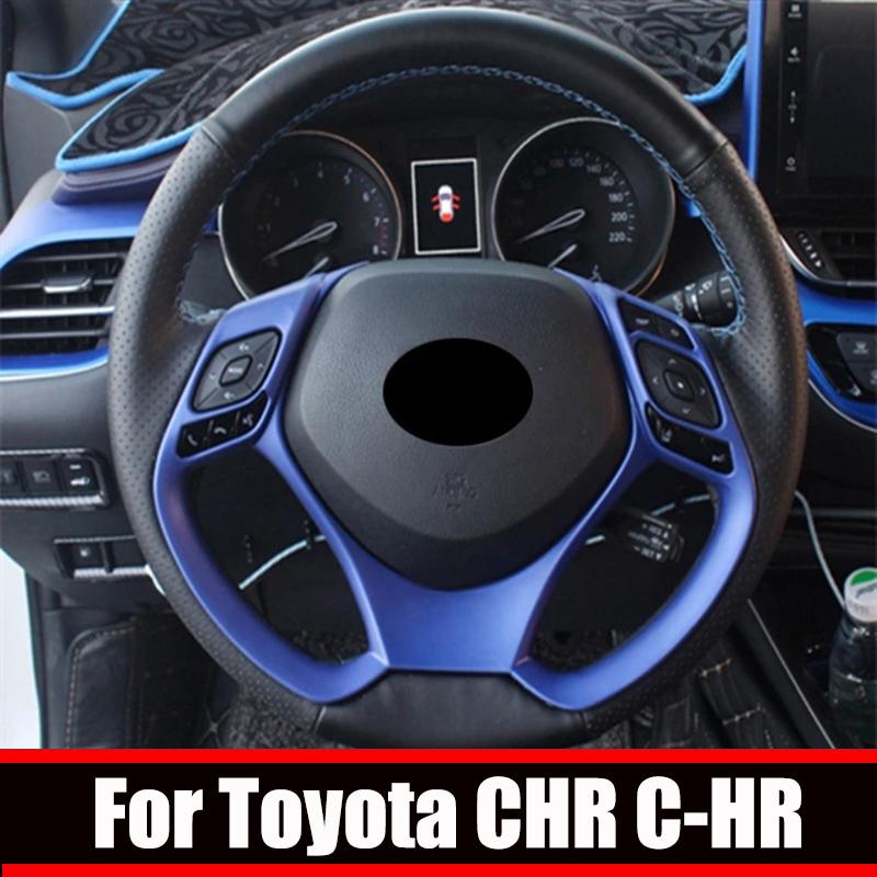 For Toyota CHR C-HR 201718 19 20 ABS carbon fiber Car Steering Wheel Trim direction control Decoration Accessories