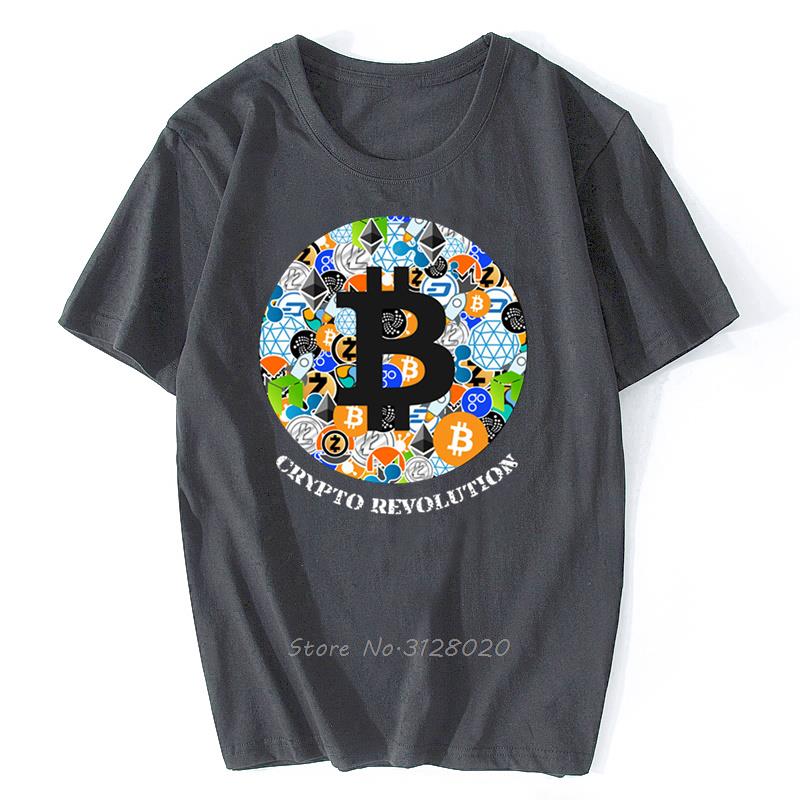 Футболка Bitcoin Криптовалюта Крипто Майнер Bitcoin BTC Крипто Дизайн Футболка Мужская Bitcoin Монета Футболка Хлопковые Футболки Streetwear