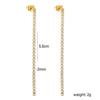 Fashionable And Luxurious Round Colorful Zircon Fringe Earrings With Exquisite Chain Accessories Versatile Ear Jewelry