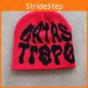 Design Print Letter Knit Hat For Cold Seasons Casual Wear Fashion Unisex