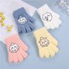 Детские перчатки зимние теплые шерстяные вязаные перчатки с пятью пальцами с рисунком милые детские перчатки для езды на велосипеде с разделенными пальцами для студентов, чтобы предотвратить простуду