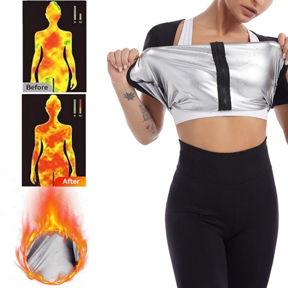 Женские костюмы для сауны с коротким рукавом, теплоудерживающее компрессионное корректирующее белье, одежда для фитнеса для сжигания жира, спортзал