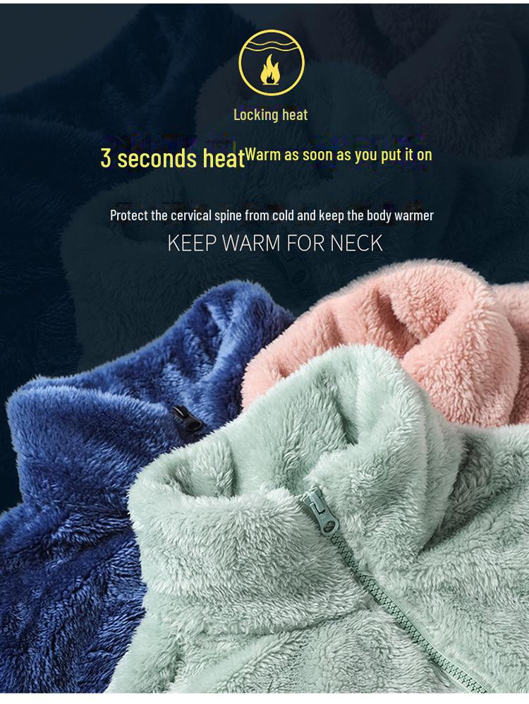 Женская и мужская двухсторонняя куртка из кораллового флиса - толстый, теплый флис для использования на открытом воздухе