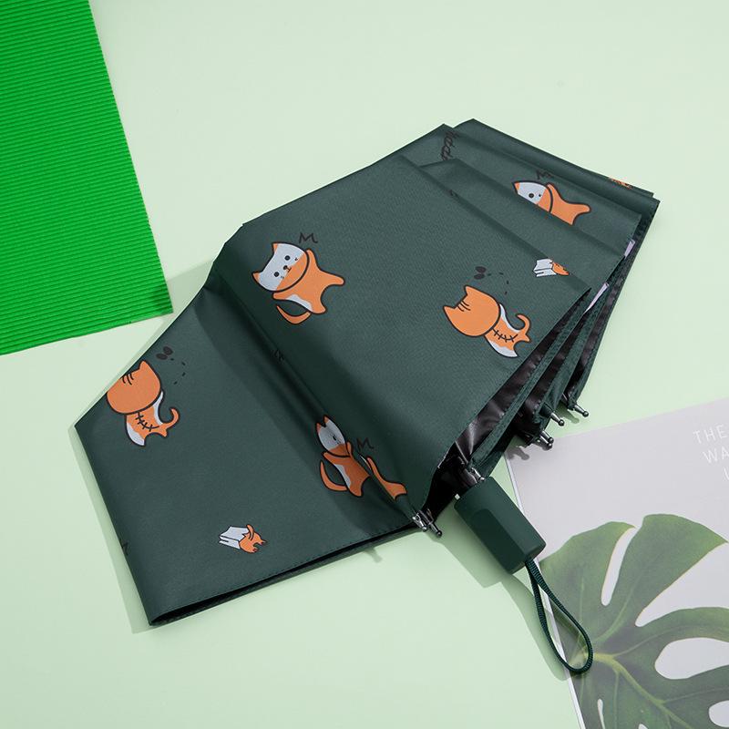 Женский складной зонт с рисунком – защита от ультрафиолета, студенческий солнцезащитный зонт для дождливых и солнечных дней с индивидуальным логотипом