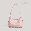 New Pleated Women's Bag Spring 2025 PU Zipper Sewing Line Shoulder Messenger Bag Niche Commuter Design Sense