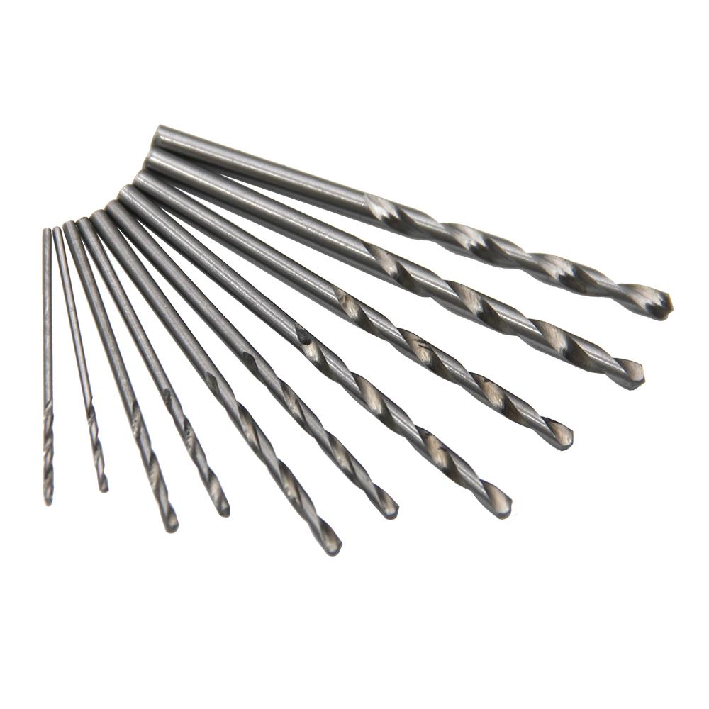 Прямохвостовое сверло из быстрорежущей стали M35, 10 шт., из подшипниковой стали, натурального цвета, маленькое сверло 1-3 мм, инструмент для сверления
