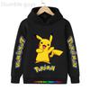 Autumn Warm Pikachu Casual Sportswear Hoodie with Anime Print for Kids Boys and Girls