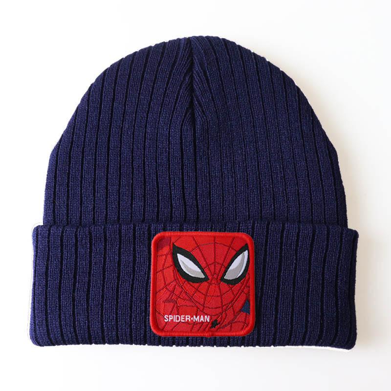 New large sized cartoon anime character spider series knitted hat, woolen hat for men and women, autumn and winter cold weather hat