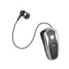 Clip-On Bluetooth Headset with Digital Display, Stereo Sound, Long Battery Life, and Retractable Cable
